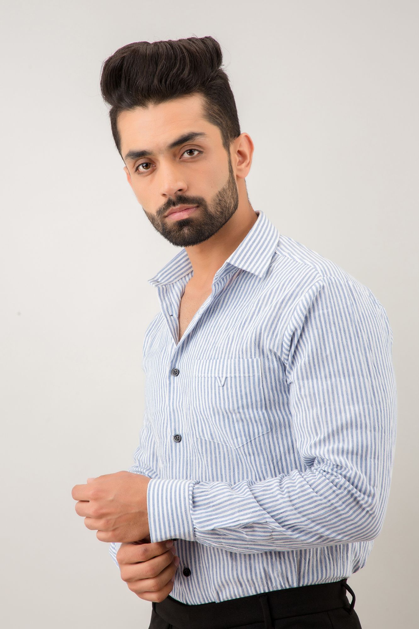 Mens Striped Casual Shirt