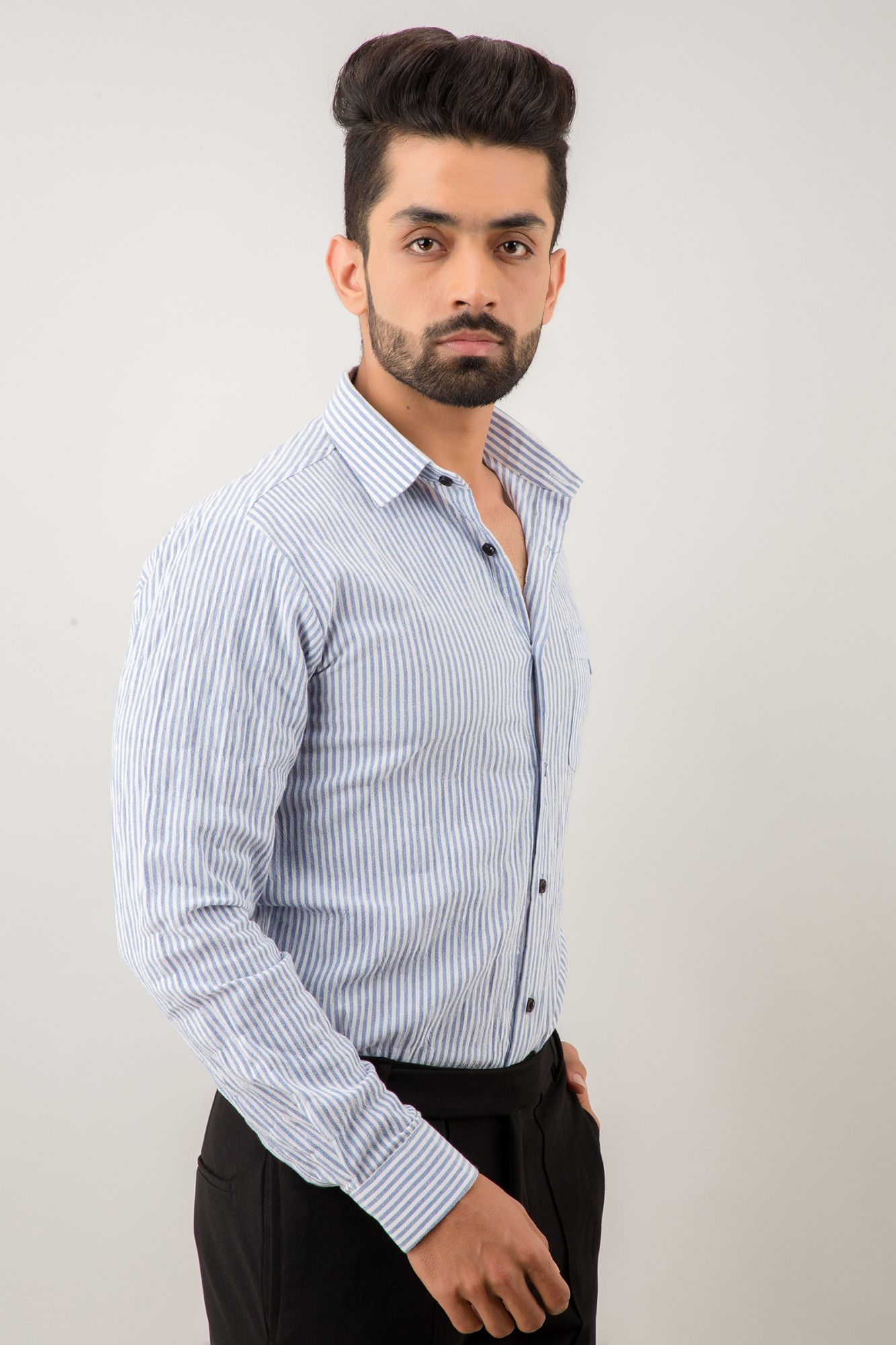 Mens Striped Casual Shirt