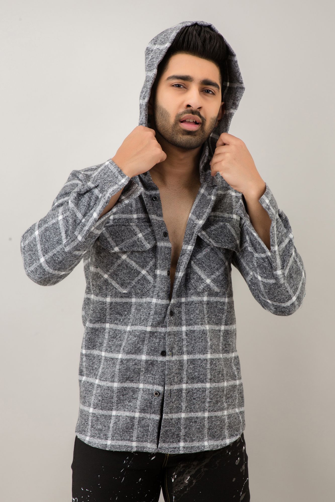 Grey Checks Overshirt