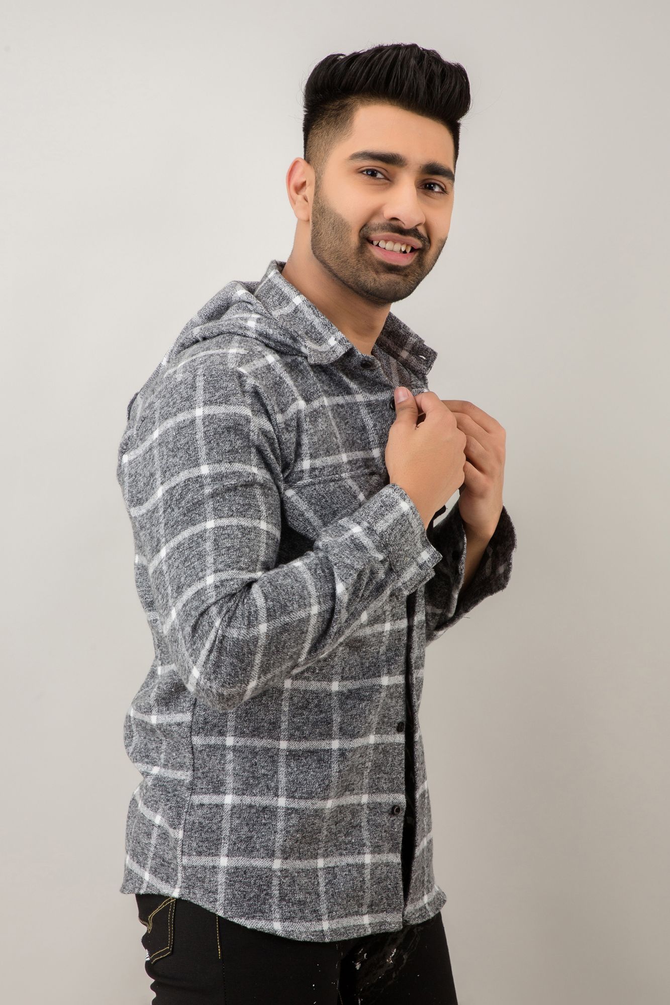 Grey Checks Overshirt