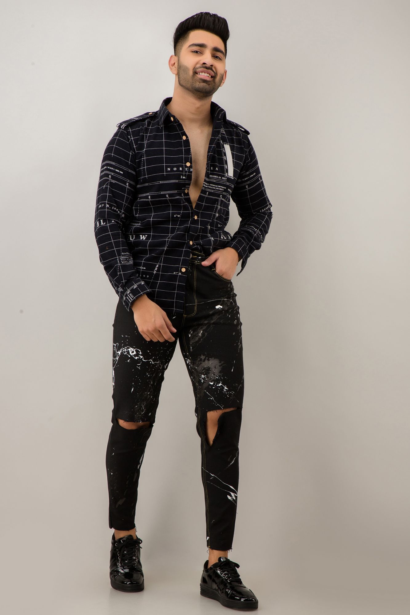 Printed Corduroy Shirt