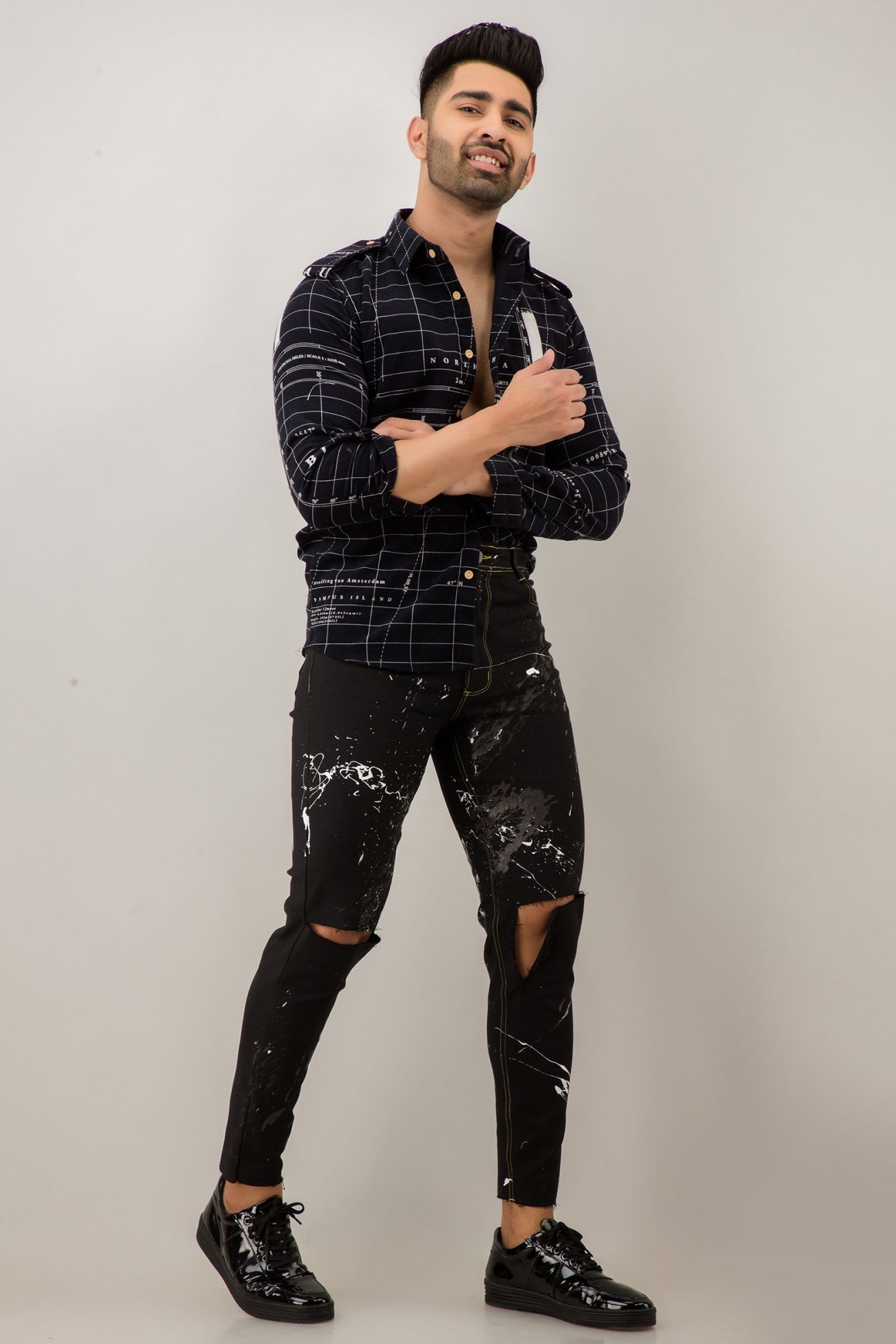 Printed Corduroy Shirt