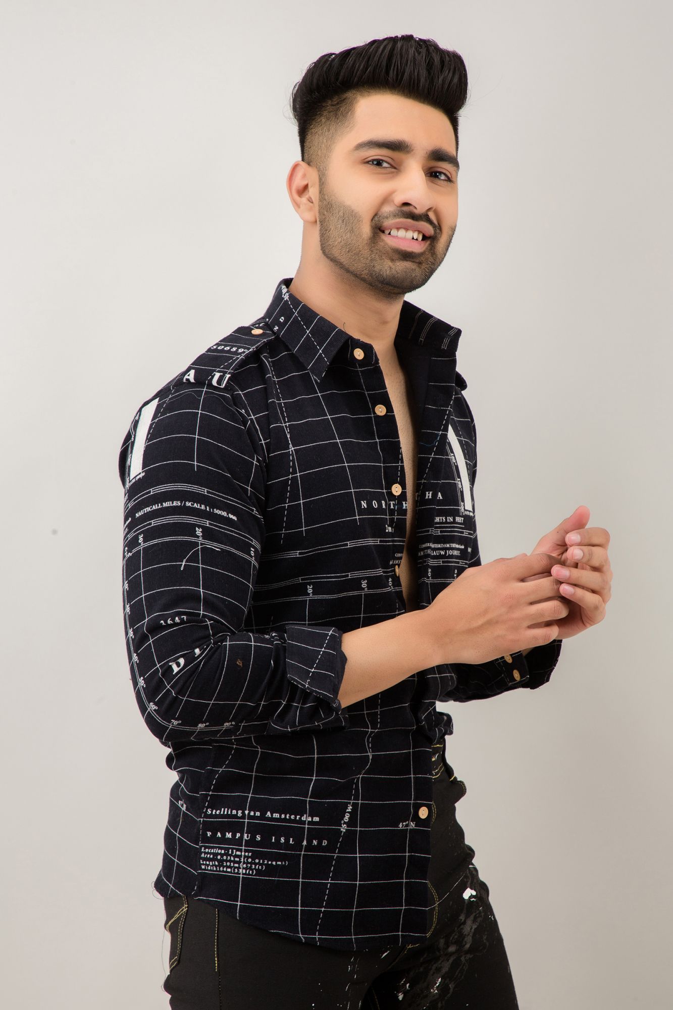 Printed Corduroy Shirt