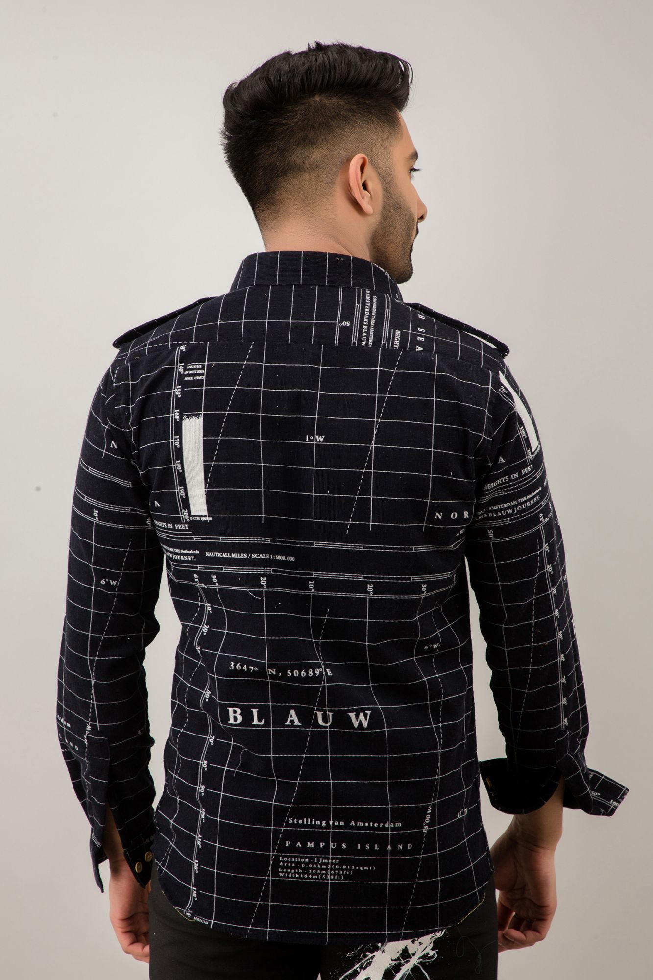 Printed Corduroy Shirt