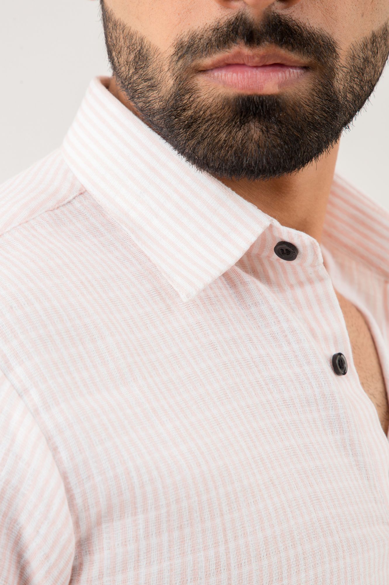 Mens Textured Striped Shirt