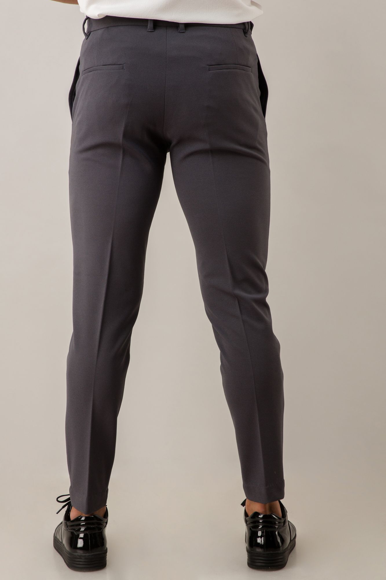 Tapered Fit Pants In Grey