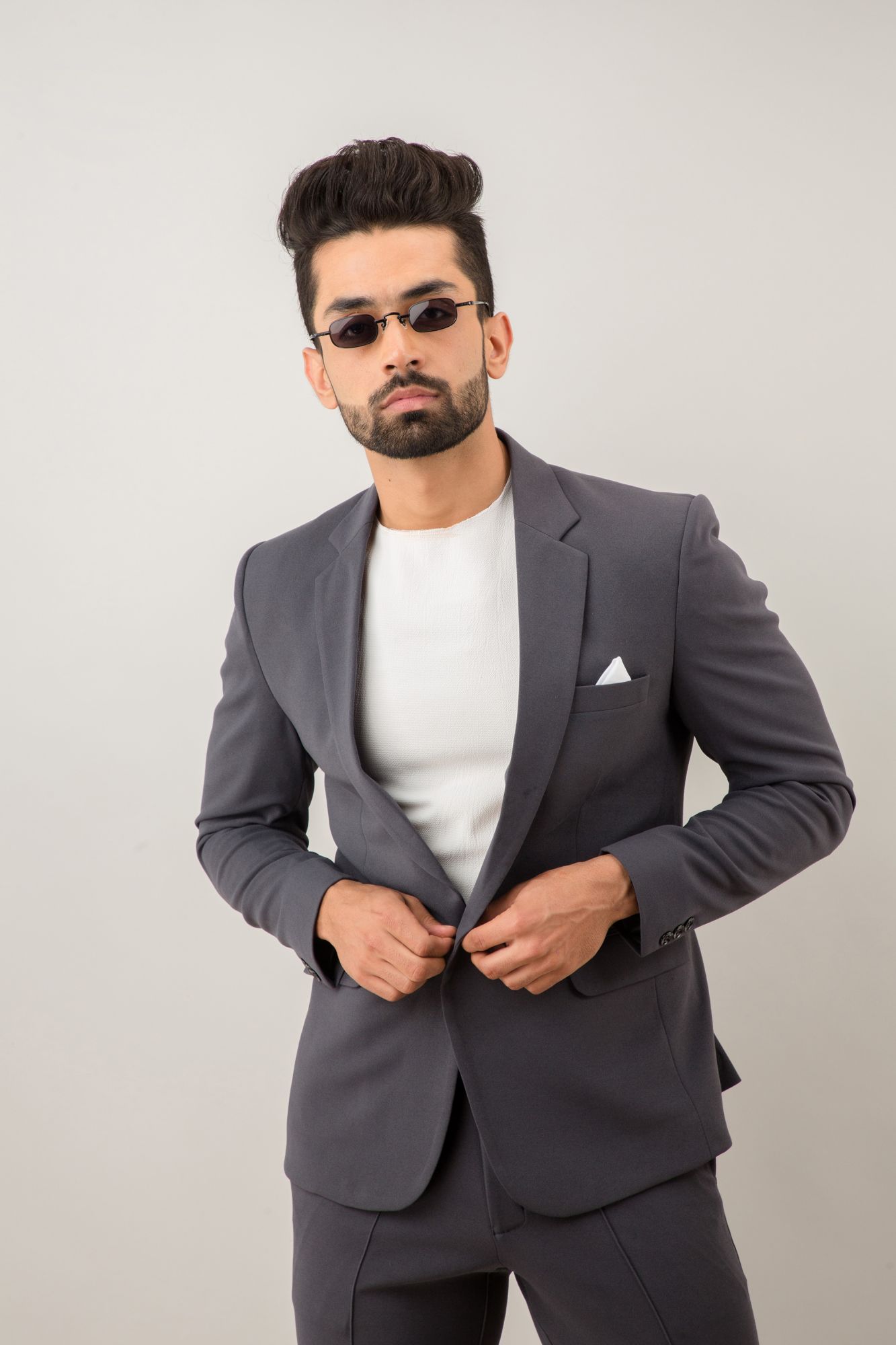 Grey Tuxedo Blazer