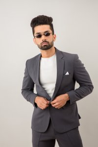 Grey Tuxedo Blazer