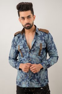 Printed Denim Shirt