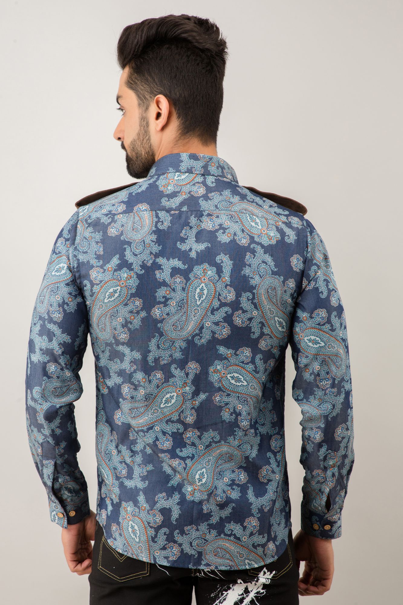 Printed Denim Shirt