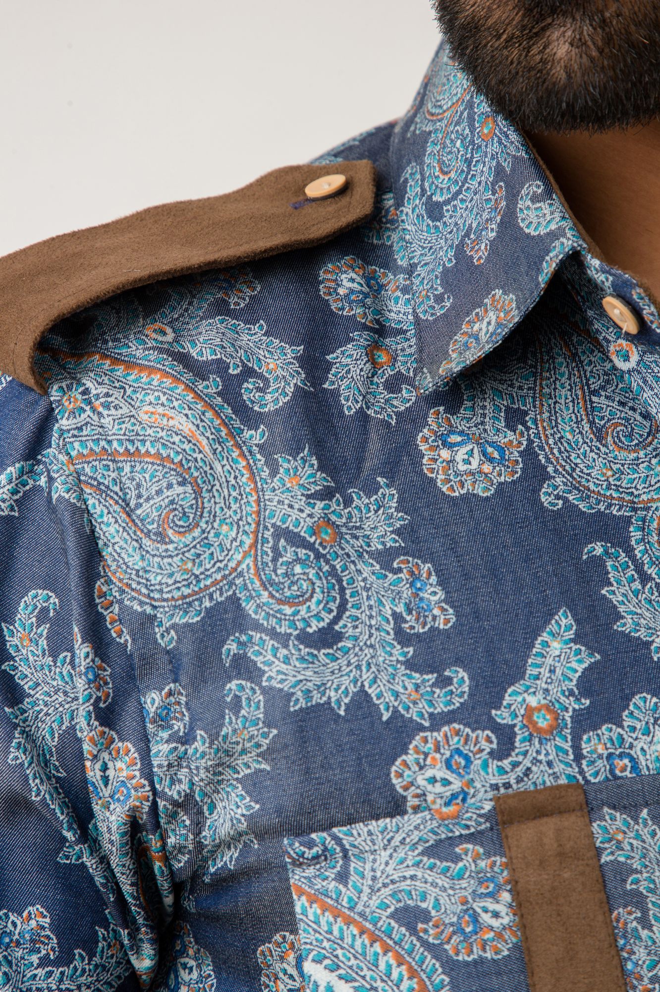 Printed Denim Shirt