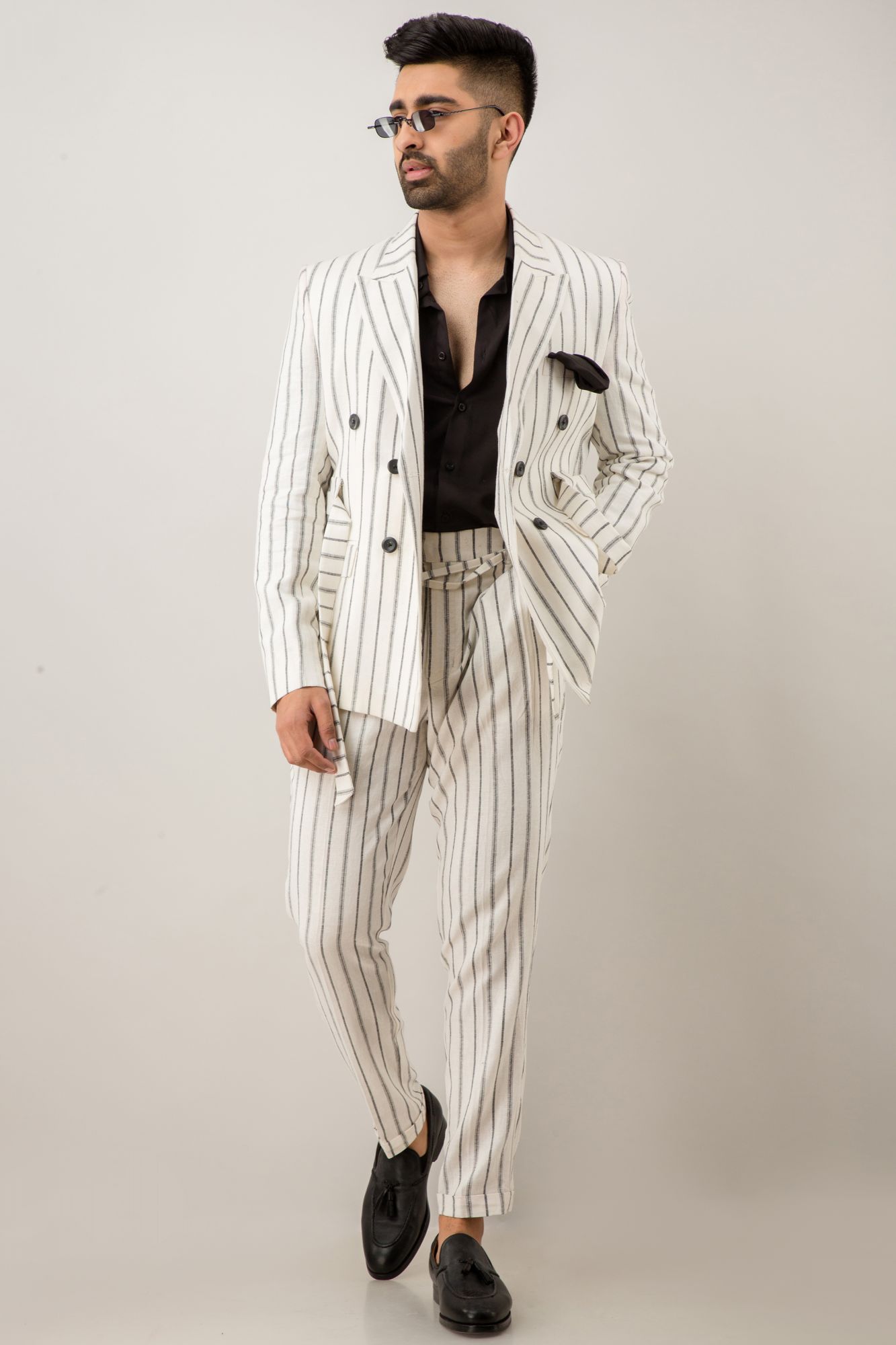 Pleated High-waist Pants