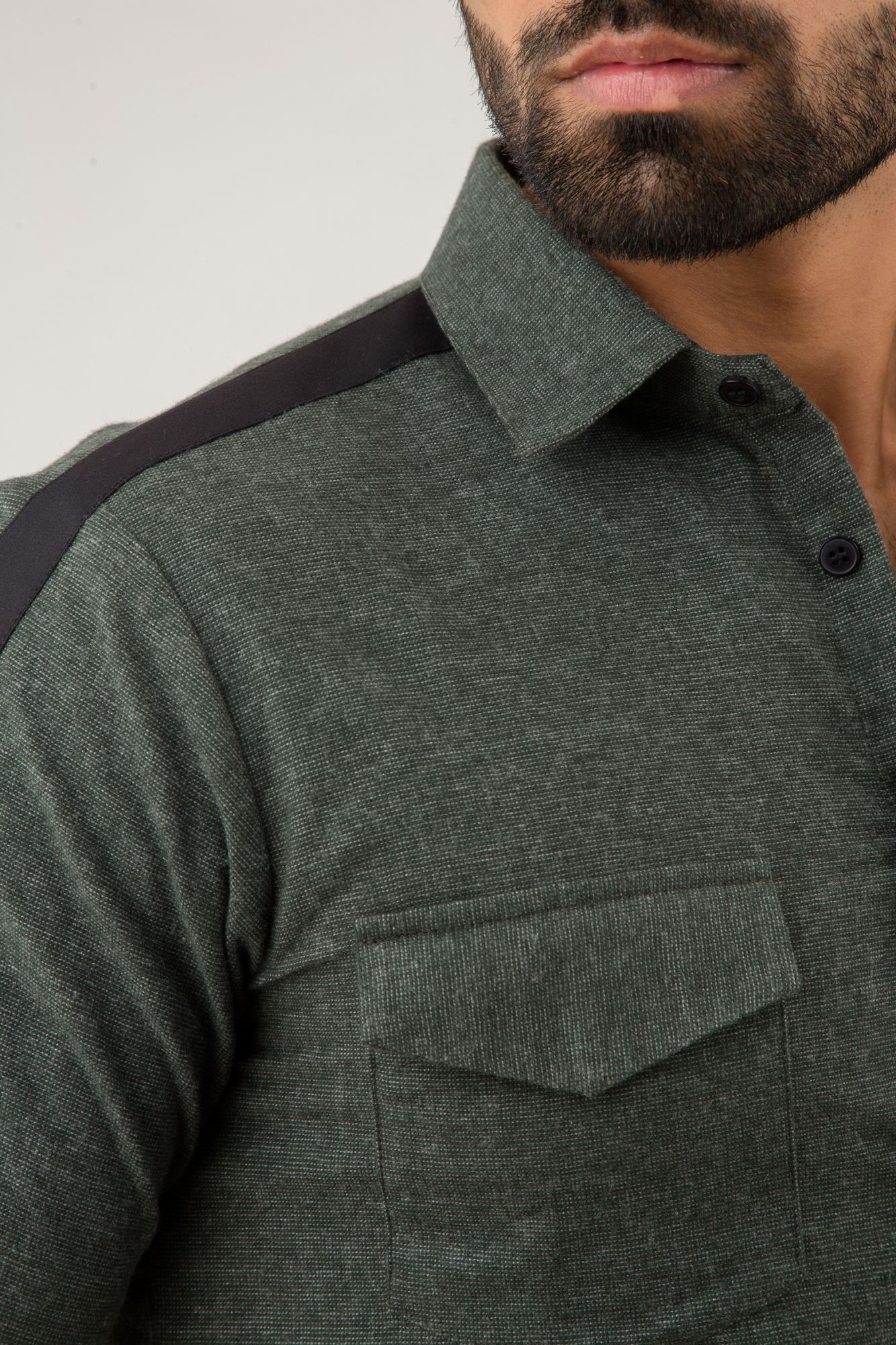 Mens Basil Side Taped Shirt