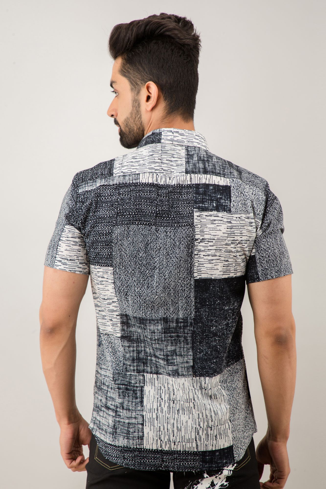 Mens Printed Patch Shirt