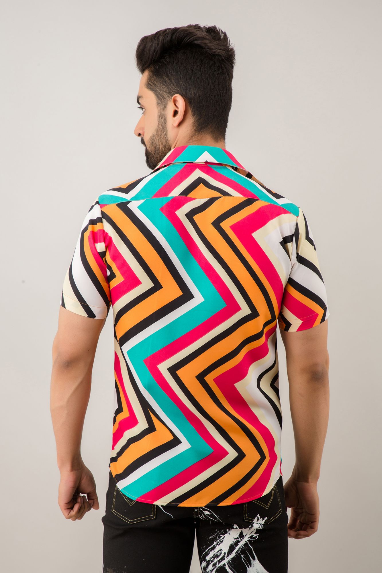 Mens Multicolor Flowing Shirt