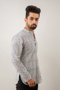 Printed White Kurta