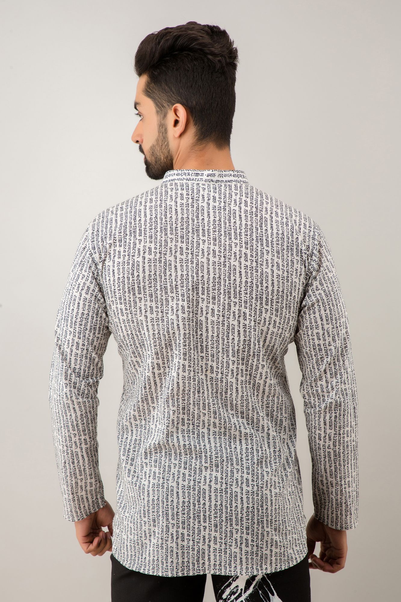 Printed White Kurta