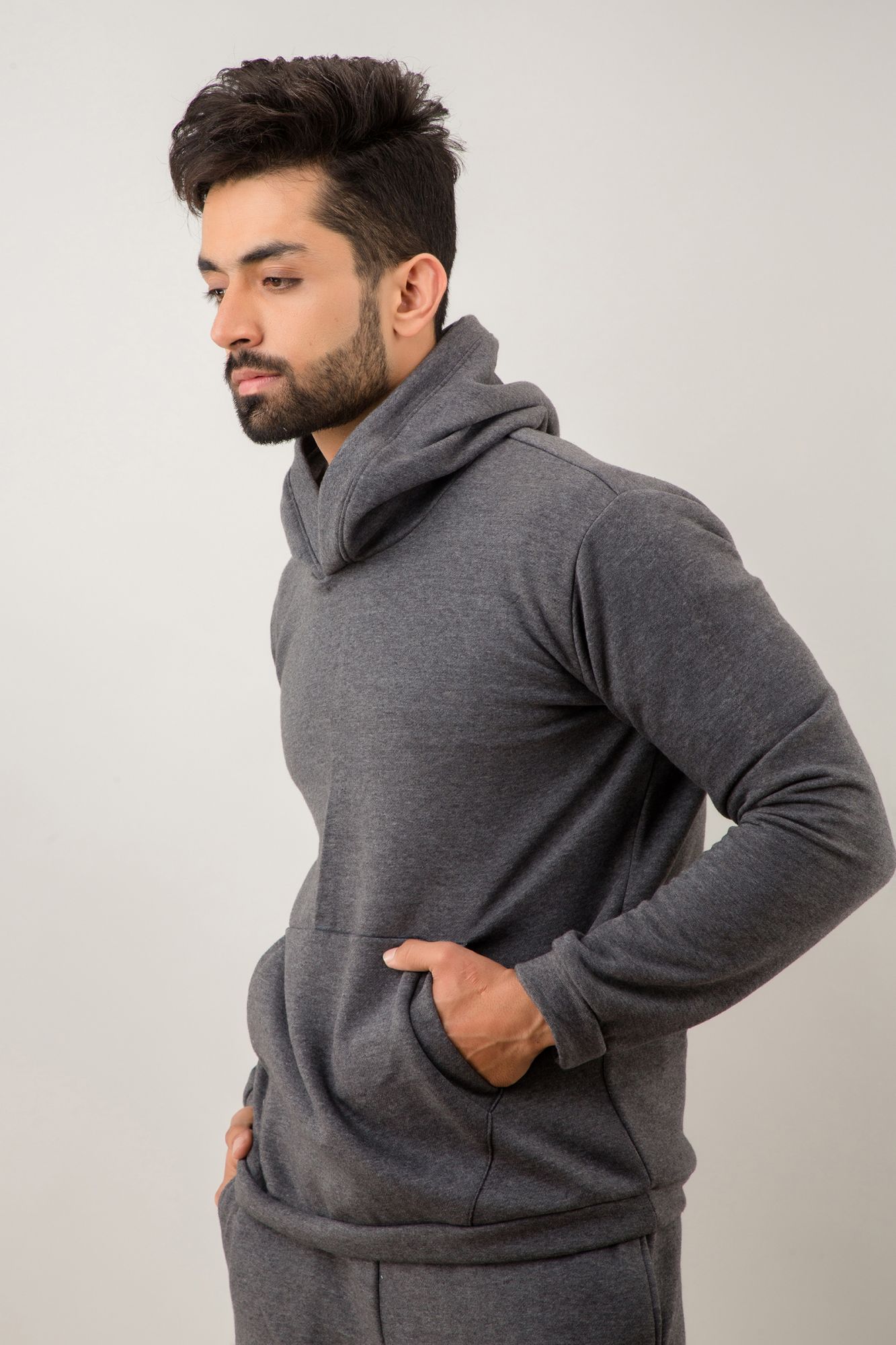 Grey Fleece Hoodie