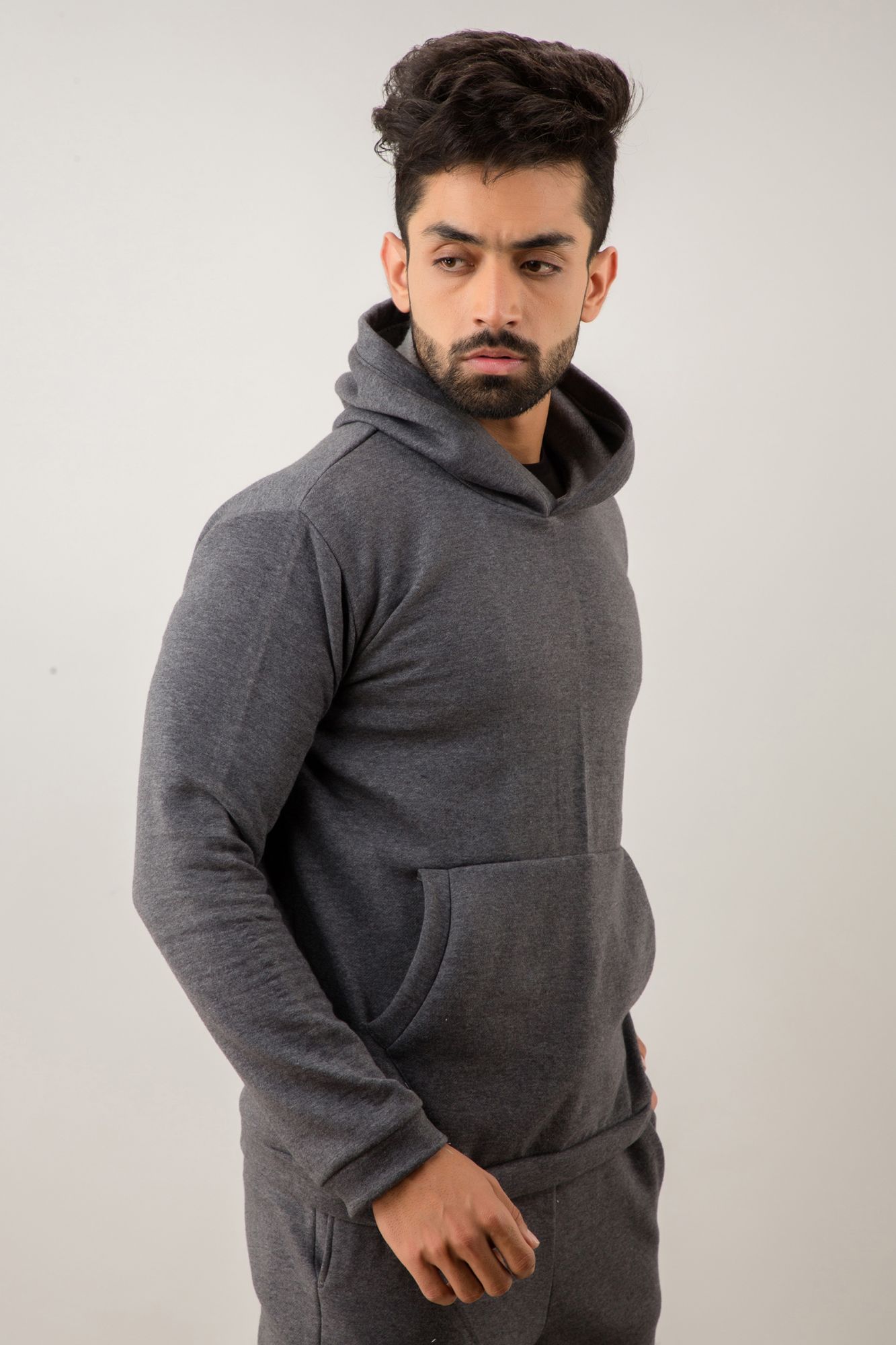 Grey Fleece Hoodie
