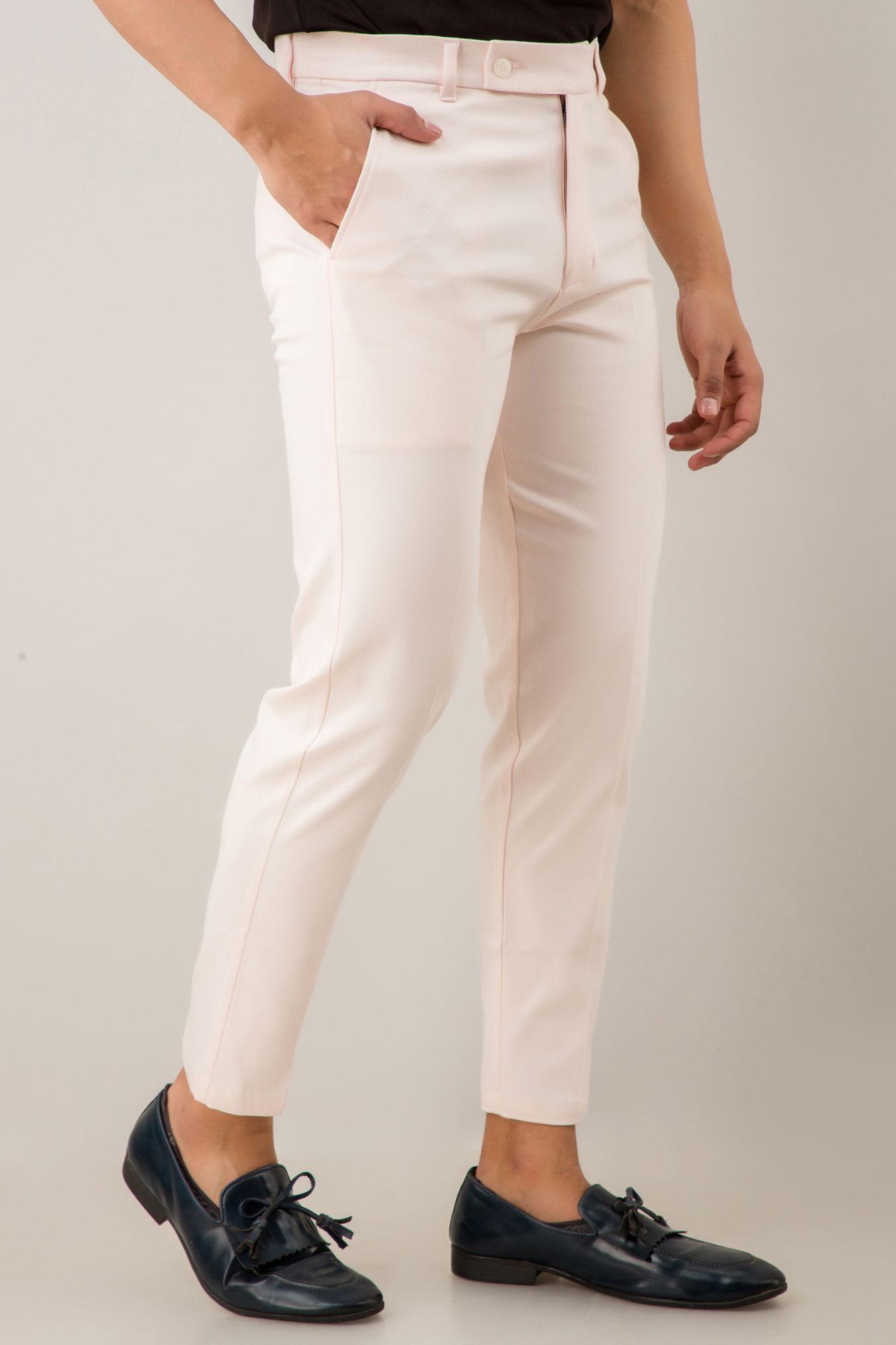 Mens Textured Pants in Pink