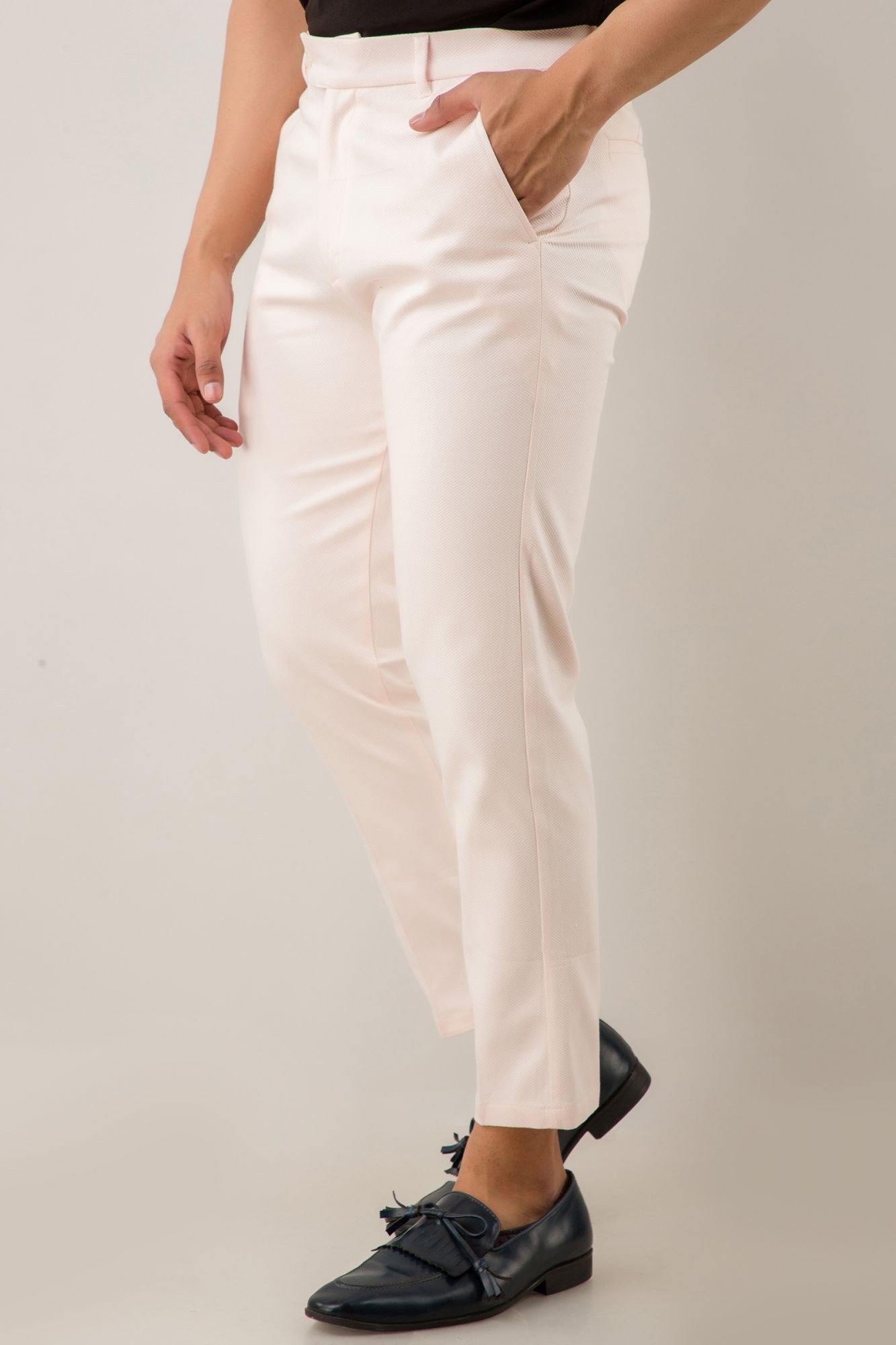 Mens Textured Pants in Pink