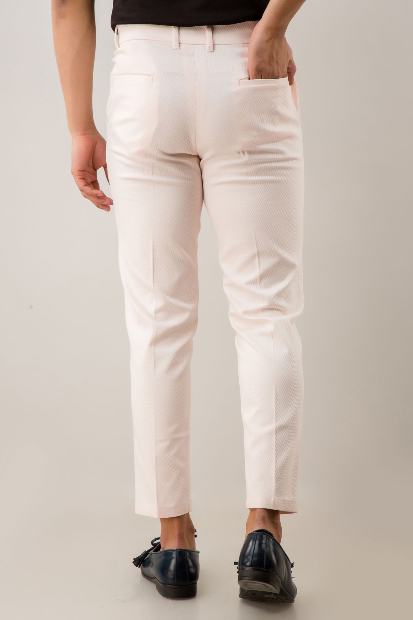 Mens Textured Pants in Pink