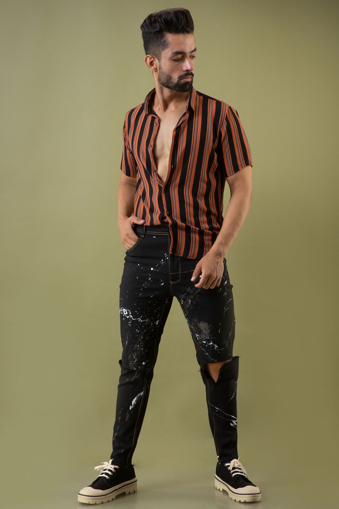 Flowing Striped Shirt