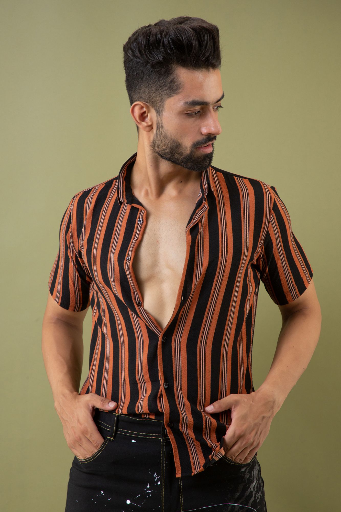 Flowing Striped Shirt