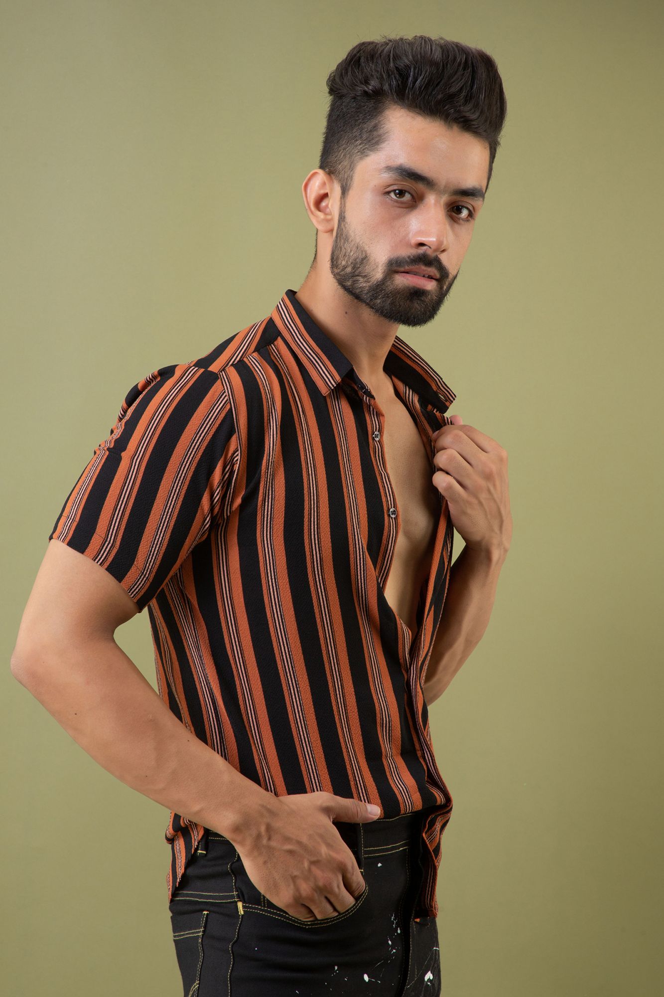 Flowing Striped Shirt