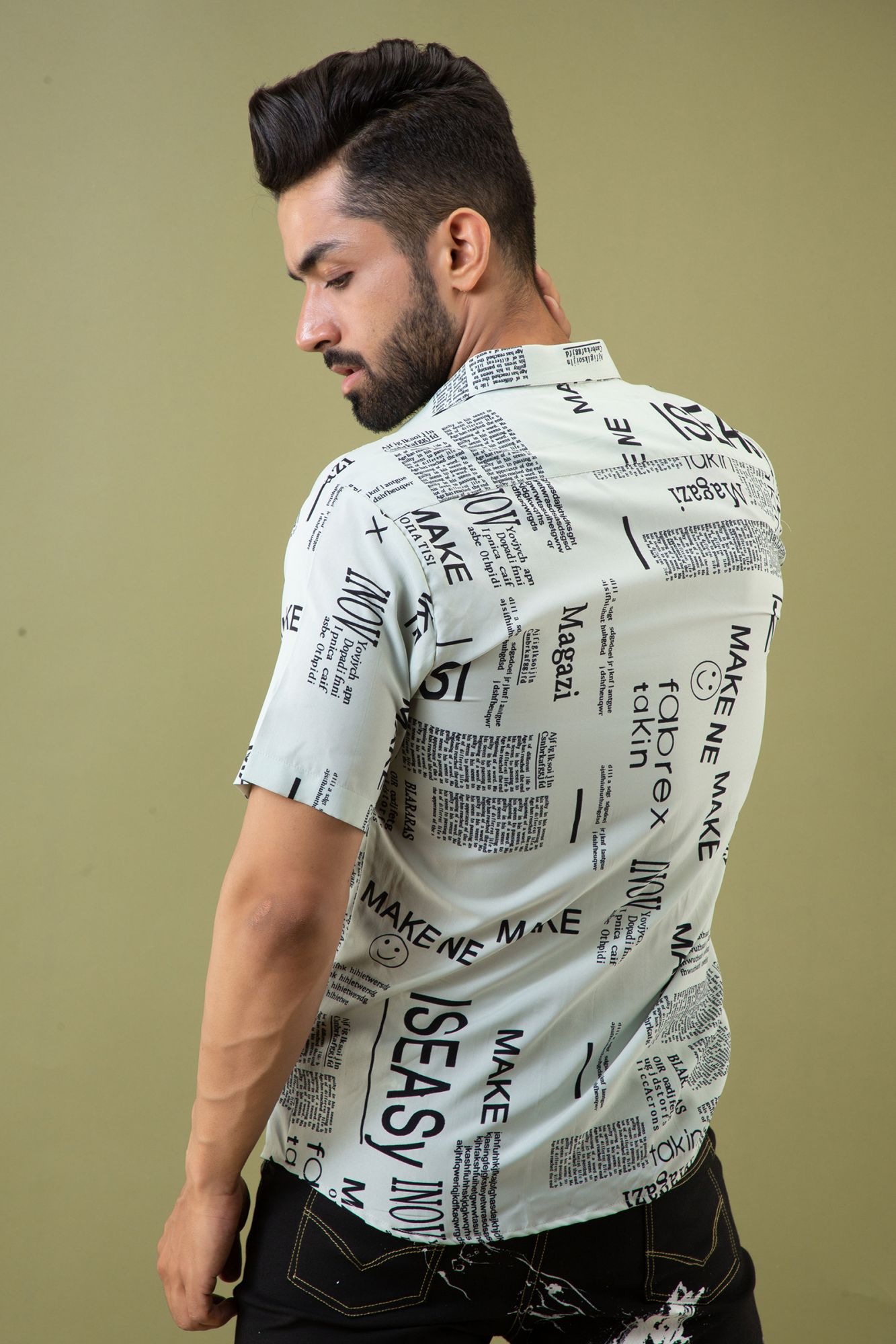 Newspaper Print Shirt