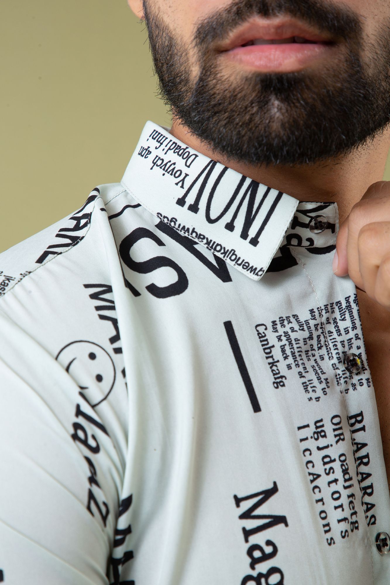 Newspaper Print Shirt