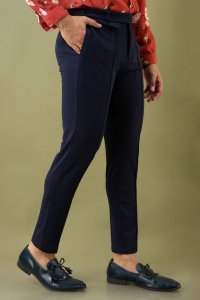 Tapered Navy Blue Pants