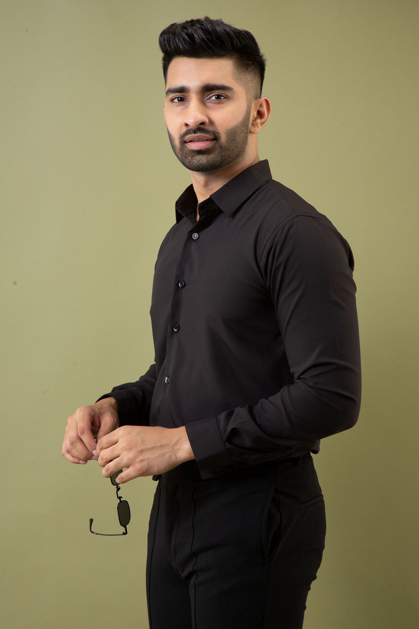 Zed Black Slim Fit Shirt