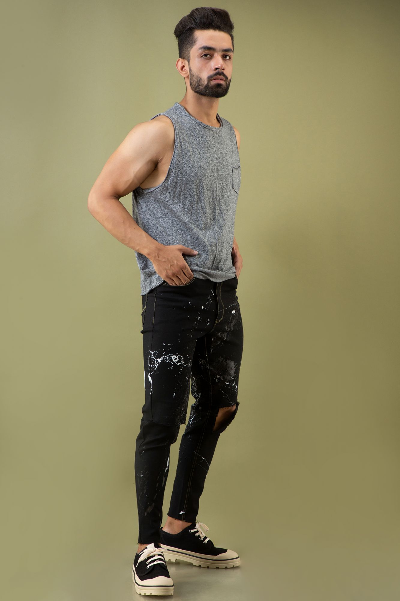 Tank Top In Soft Grey