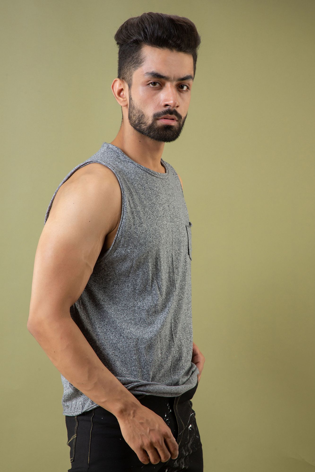 Tank Top In Soft Grey