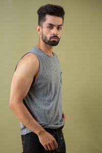 Tank Top In Soft Grey