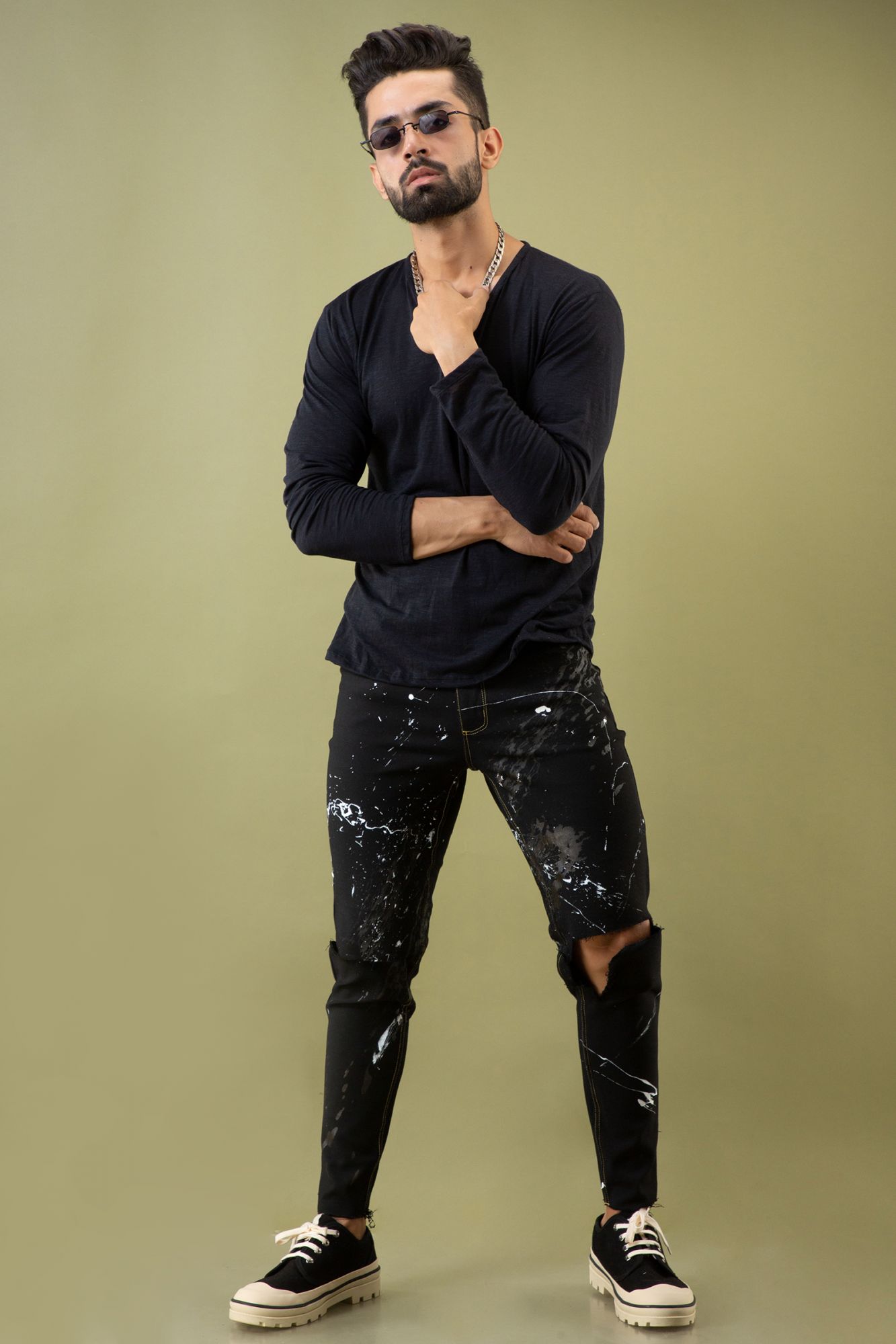 Henley Tshirt in Dark Blue