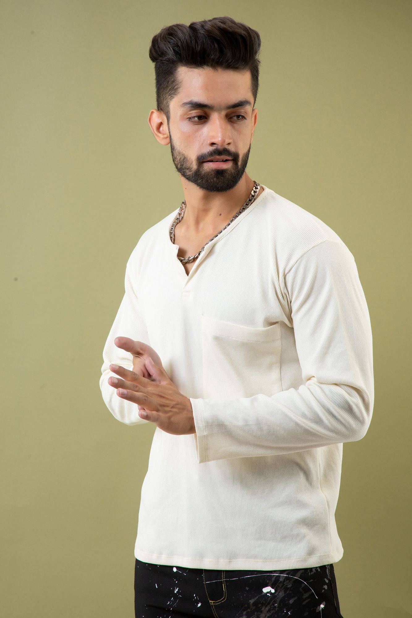 Textured Off-White Tshirt