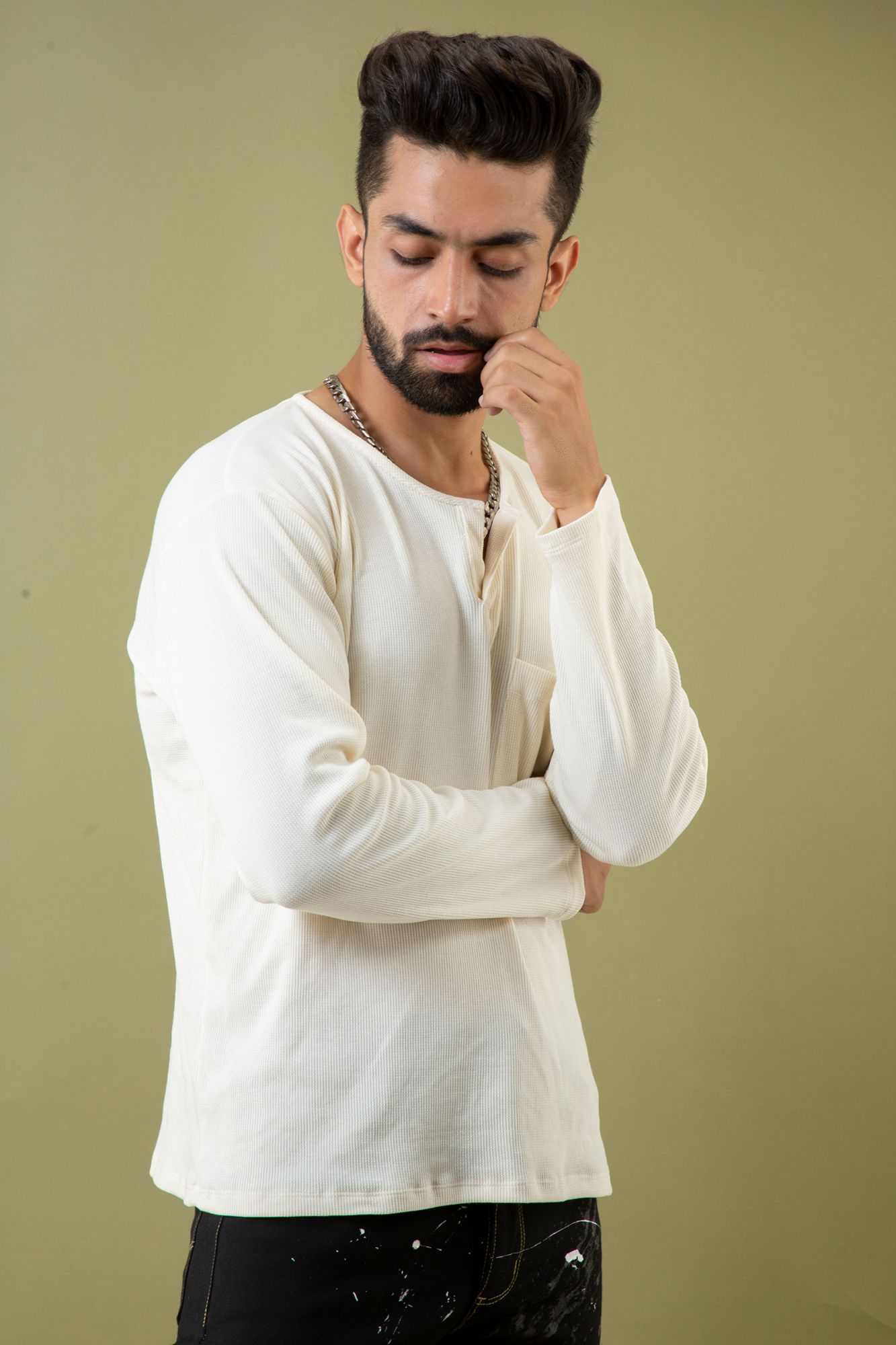 Textured Off-White Tshirt