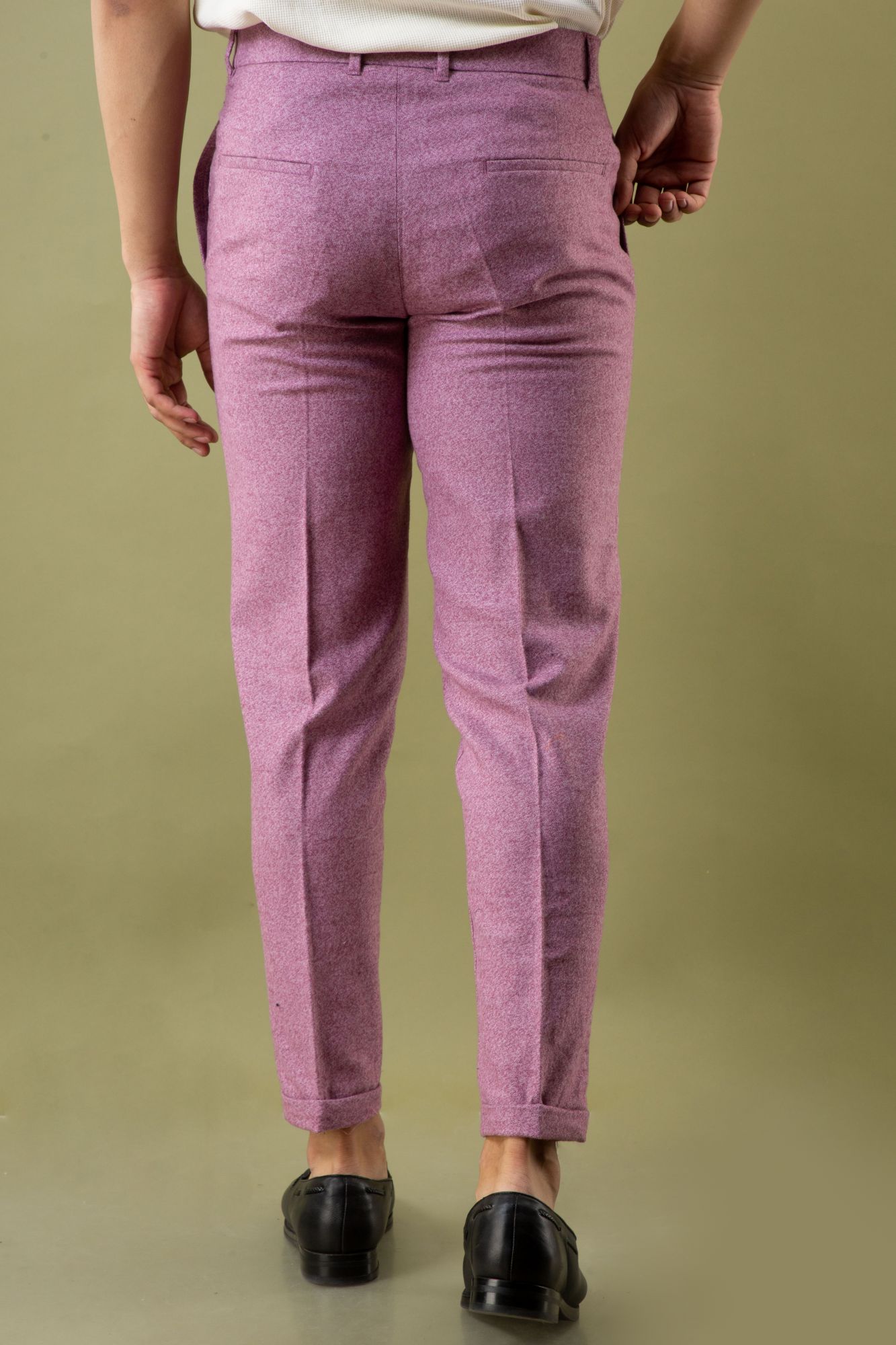 Tailored Fit Pants In Pink