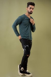 Henley Tshirt In Green