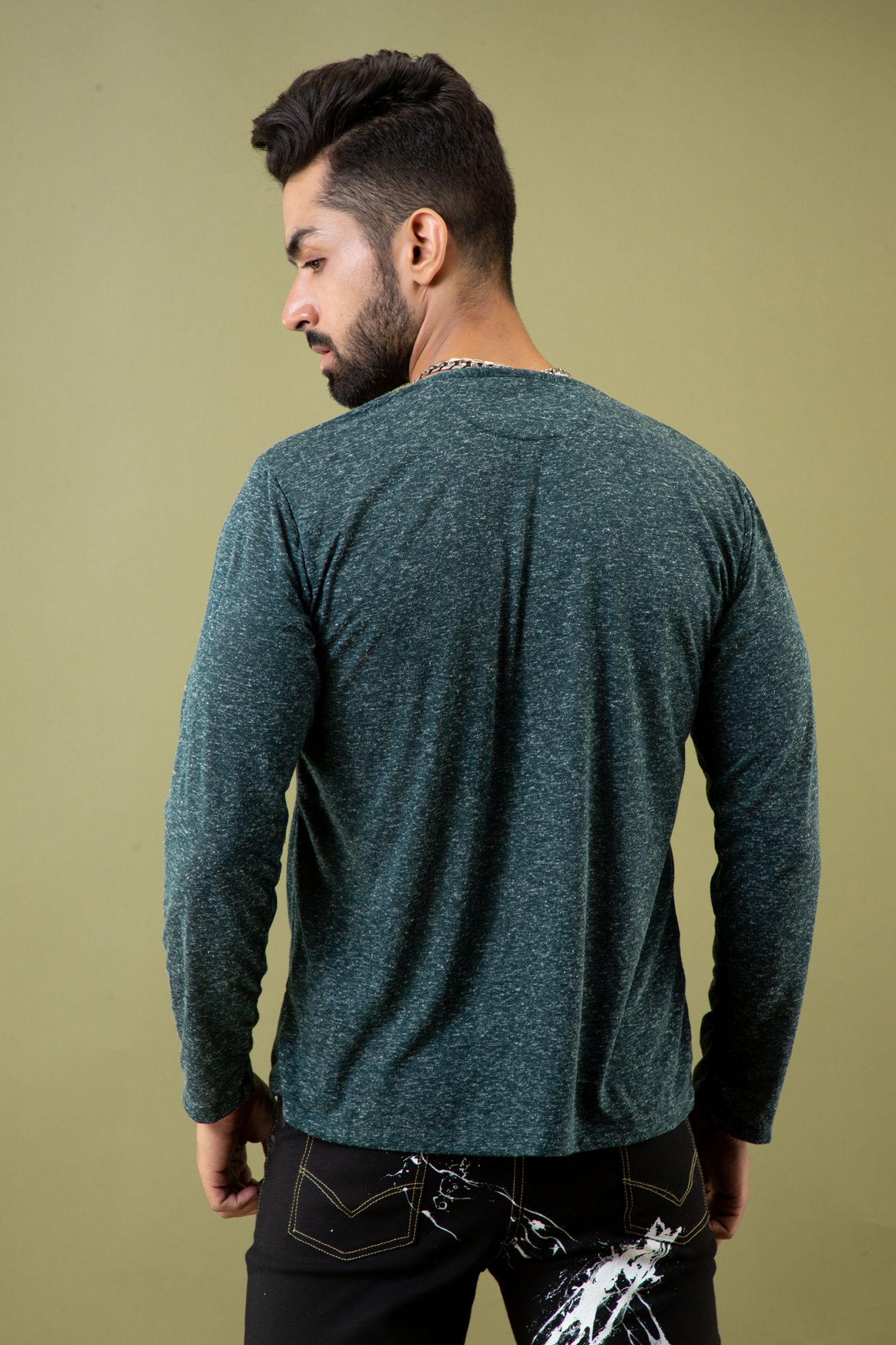 Henley Tshirt In Green