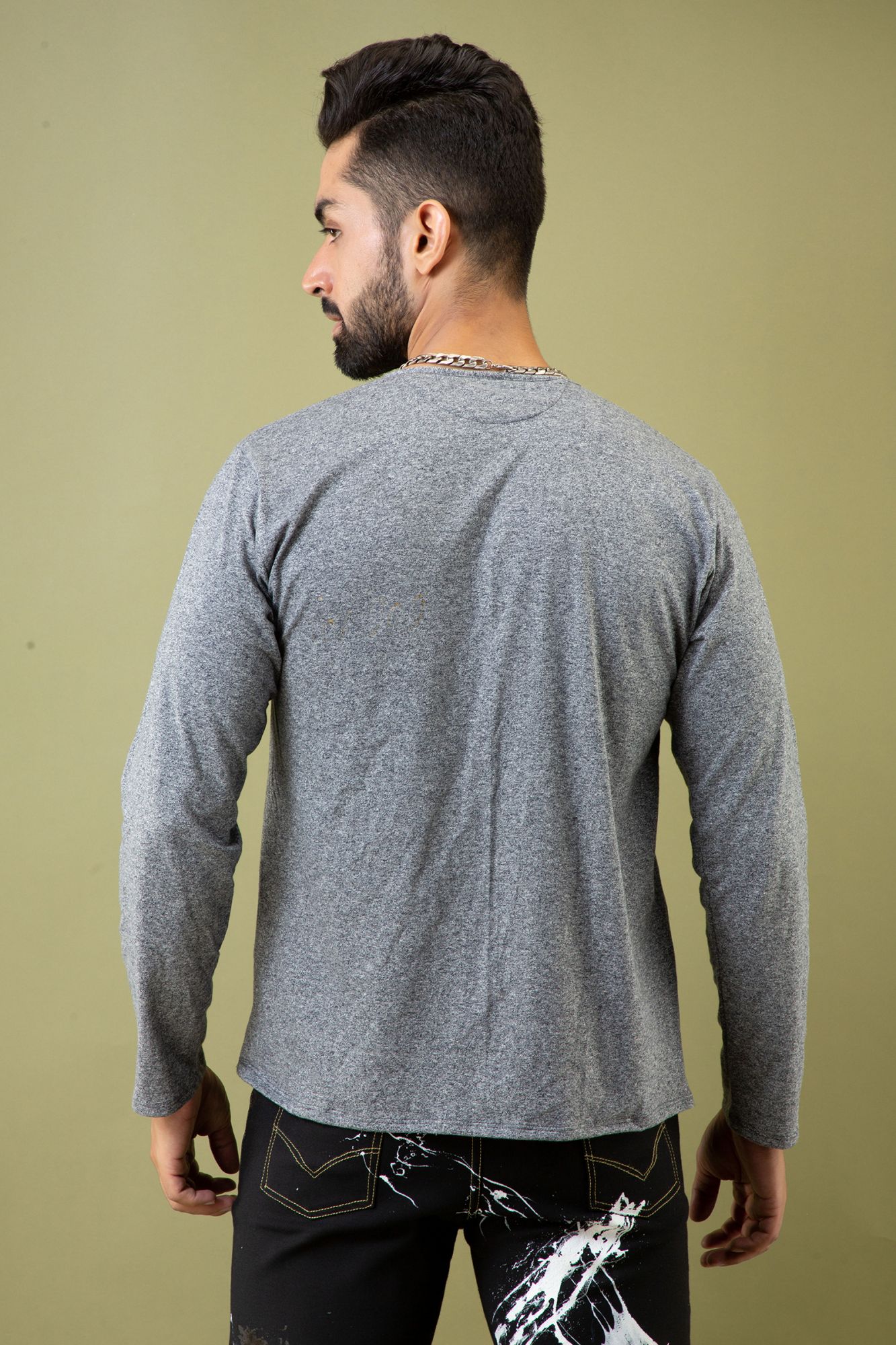 Soft Grey Henley Tshirt