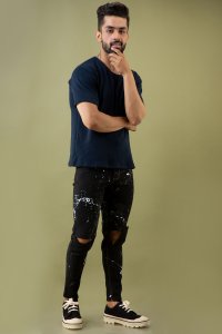 Textured Henley Tshirt