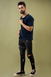 Textured Henley Tshirt