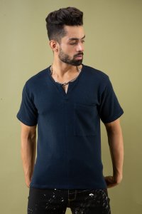 Textured Henley Tshirt