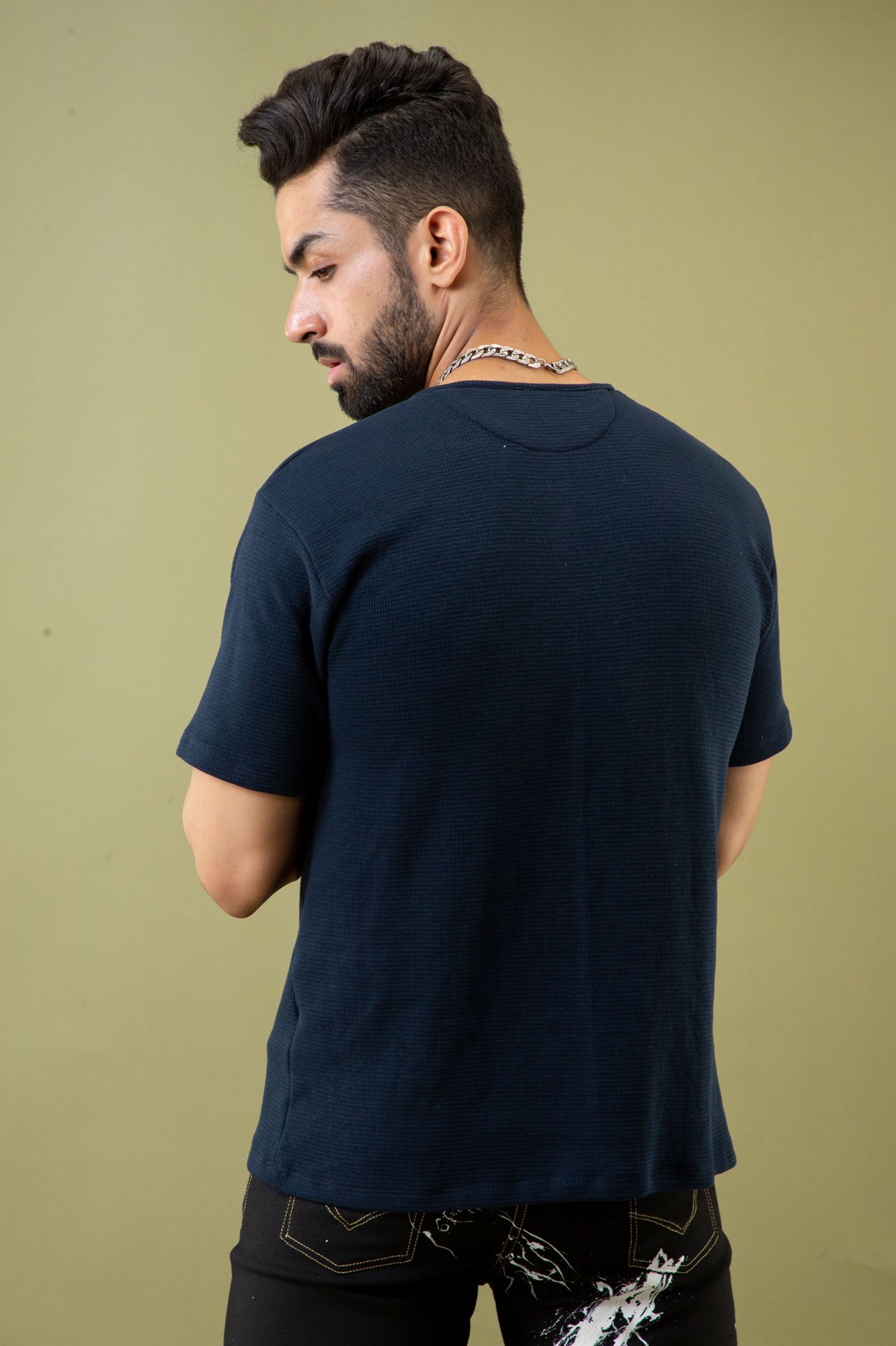 Textured Henley Tshirt