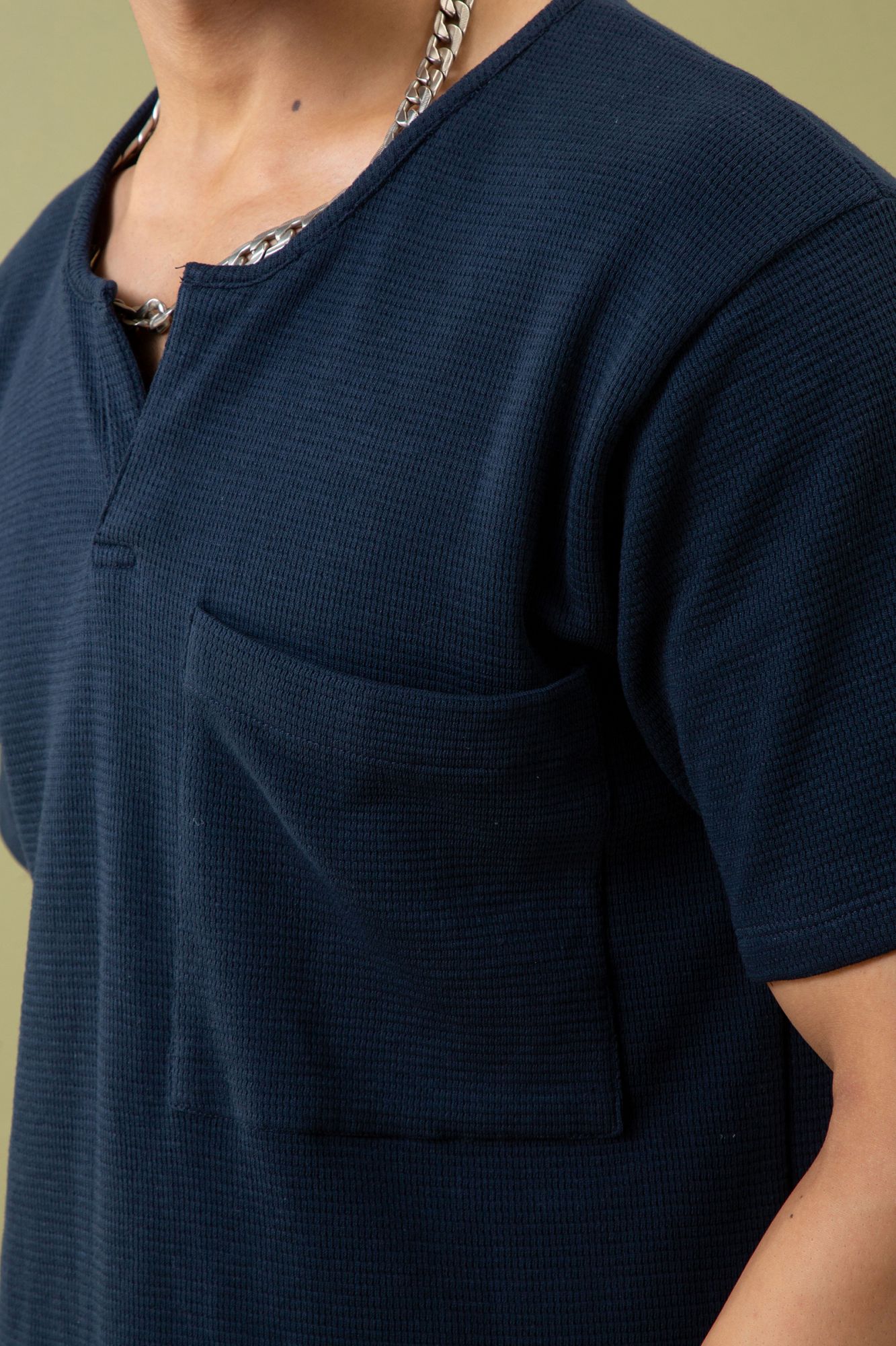 Textured Henley Tshirt