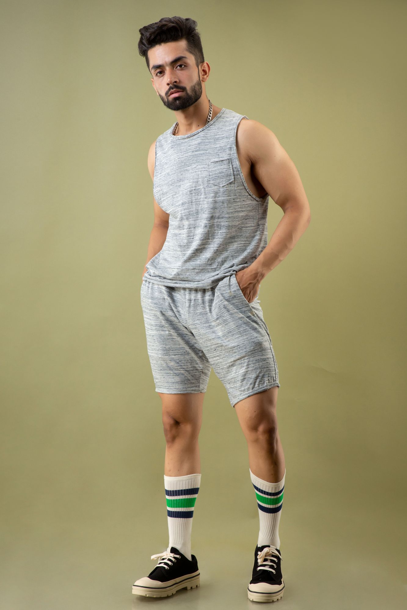 Tank Top In Off Grey