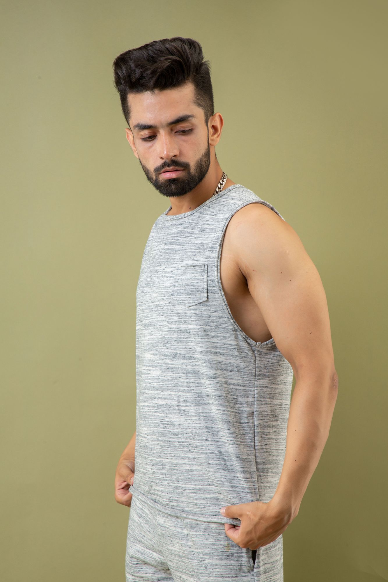 Tank Top In Off Grey